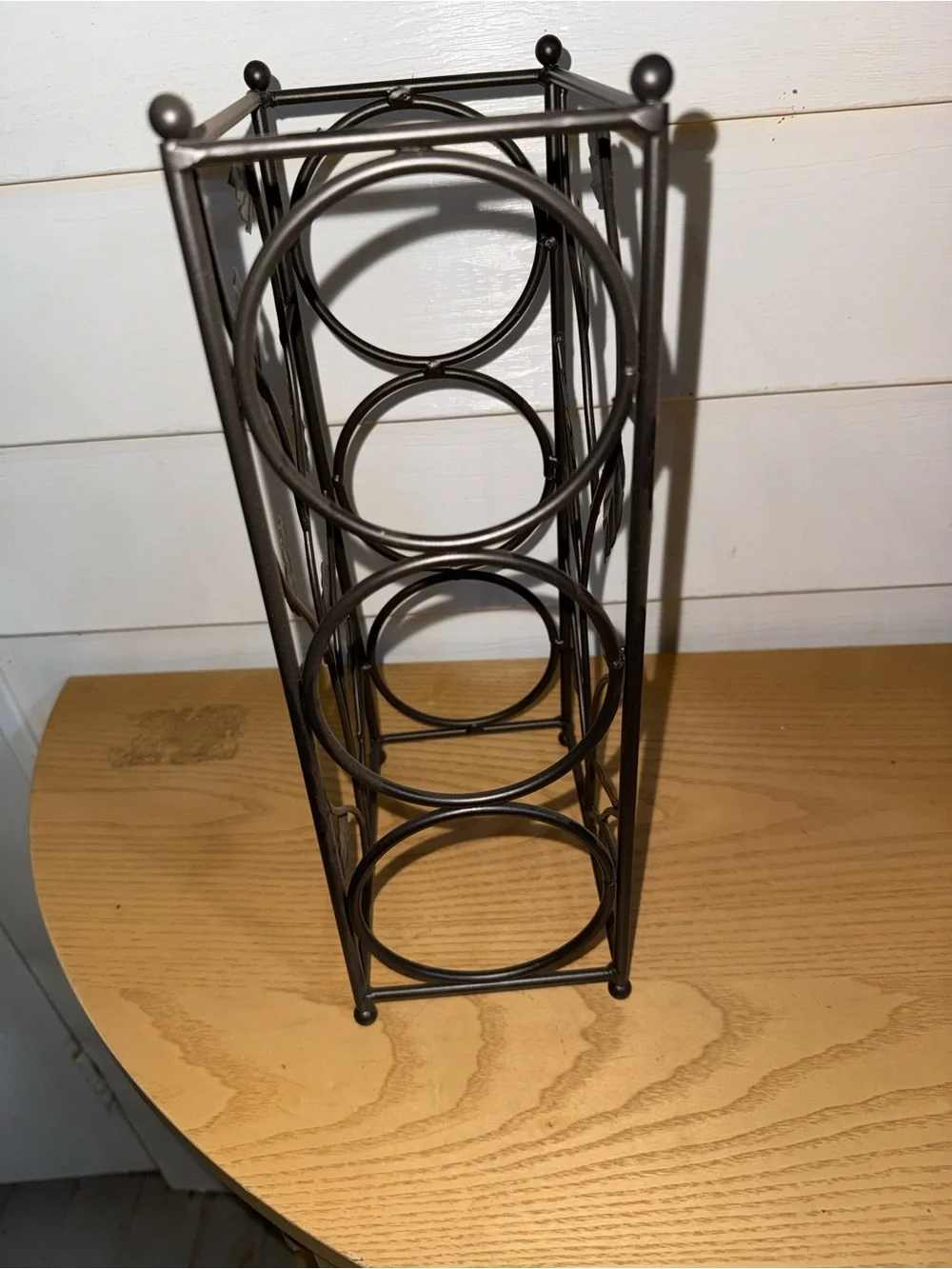 Decorative Metal Leaf Wine Stand - Dark Bronze